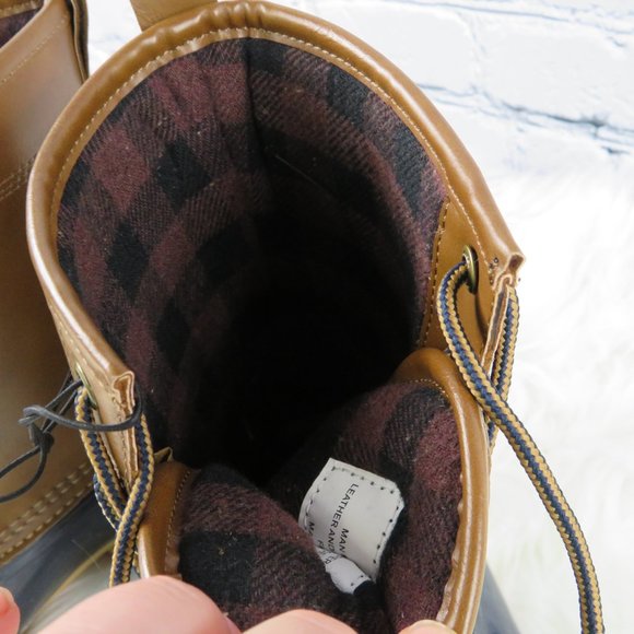 New - Women's Ariel Ankle Rain Boots - Tan/Navy - Picture 3 of 4